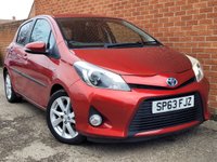 USED 2013 63 TOYOTA YARIS 1.5 VVT-h T Spirit Hatchback 5dr Petrol Hybrid CVT Euro 5 (101 ps) SAT NAV - REAR CAMERA - 1 OWNER - HYBRID - &pound;0 ROAD TAX