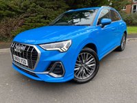 USED 2019 69 AUDI Q3 2.0 TFSI 40 S line SUV 5dr Petrol S Tronic quattro Euro 6 (s/s) (190 ps) ONLY TWO OWNERS FROM NEW - JUST 20,000 MILES - FULL AUDI SERVICE HISTORY - TURBO BLUE - 19" V SPOKE ALLOY WHEELS