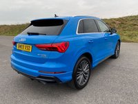 USED 2019 69 AUDI Q3 2.0 TFSI 40 S line SUV 5dr Petrol S Tronic quattro Euro 6 (s/s) (190 ps) ONLY TWO OWNERS FROM NEW - JUST 20,000 MILES - FULL AUDI SERVICE HISTORY - TURBO BLUE - 19" V SPOKE ALLOY WHEELS
