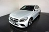 USED 2020 20 MERCEDES-BENZ C-CLASS 2.0 C220d AMG Line premium Saloon-FINISHED IN IRIDIUM SILVER WITH BLACK LEATHER UPHOLSTERY-SMARTPHONE INTEGRATION PACKAGE-REVERSE CAMERA-ACTIVE PARK ASSIST-CRUISE CONTROL-ELECTRIC FOLDING MIRRORS-DAB RADIO-AMBIENT LIGHTING-DYNAMIC LED HEADLIGHTS-HEATED SEATS-KEYLESS START-WIRELESS CHARGING-18