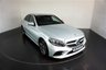USED 2020 20 MERCEDES-BENZ C-CLASS 2.0 C220d AMG Line premium Saloon-FINISHED IN IRIDIUM SILVER WITH BLACK LEATHER UPHOLSTERY-SMARTPHONE INTEGRATION PACKAGE-REVERSE CAMERA-ACTIVE PARK ASSIST-CRUISE CONTROL-ELECTRIC FOLDING MIRRORS-DAB RADIO-AMBIENT LIGHTING-DYNAMIC LED HEADLIGHTS-HEATED SEATS-KEYLESS START-WIRELESS CHARGING-18