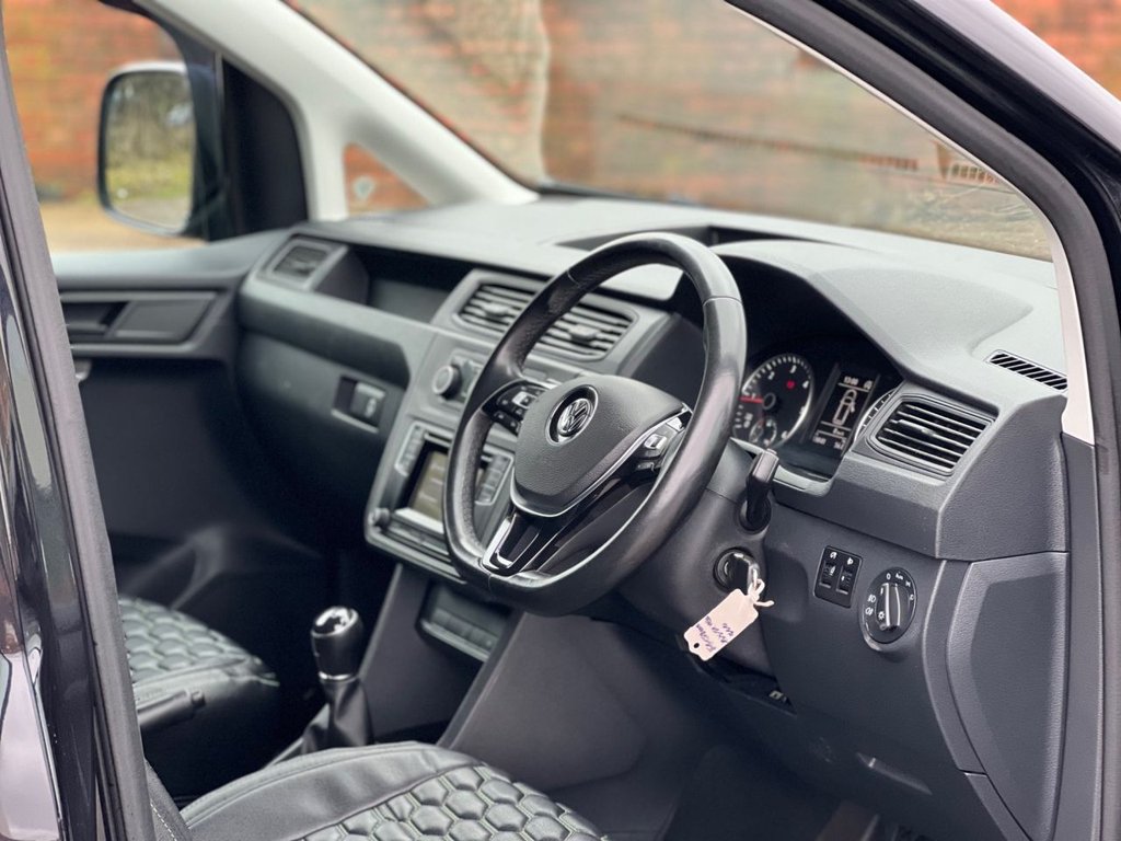 USED 2017 17 VOLKSWAGEN CADDY 2.0 TDI C20 BlueMotion Tech Black Edition Panel Van 5dr Diesel Manual SWB Euro 6 (s/s) (102 ps) DAB / COILOVERS / 19'S