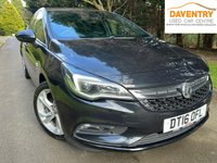 USED 2016 16 VAUXHALL ASTRA 1.4i SRi Hatchback 5dr Petrol Manual Euro 6 (100 ps) BLUETOOTH,CRUISE CONTROL,ALLOYS