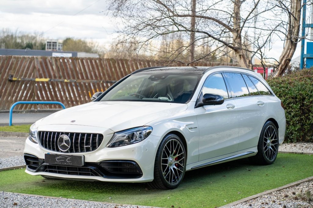 USED 2019 19 MERCEDES-BENZ C-CLASS 4.0 C63 V8 BiTurbo AMG S (Premium Plus) Estate 5dr Petrol SpdS MCT Euro 6 (s/s) (510 ps) A VERY WELL PRESENTED AND CARED FOR EXAMPLE WITH FULL IMPECCABLE MERCEDES BENZ MAIN DEALER SERVICE HISTORY WITH FULL SERVICE JUST COMPLETED