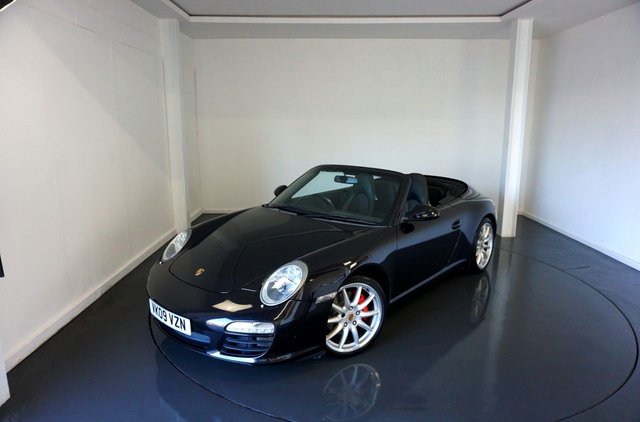 2009 09 Porsche 911 3.8 997 Carrera S Cabriolet 2dr Petrol PDK (242 g/km, 385 bhp)-Factory Extras Worth &pound;4,588.00-Superb Low Mileage Example Finished In Basalt Black Metallic-Heated Black Leather Upholstery-19