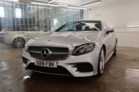 USED 2018 18 MERCEDES-BENZ E-CLASS 2.0 E220d AMG Line Cabriolet 2dr Diesel G-Tronic+ Euro 6 (s/s) (194 ps) HEATED SEATS, HEATED AIR SCARF, ONLY 1 PREVIOUS OWNER, FANTASTIC SERVICE HISTORY