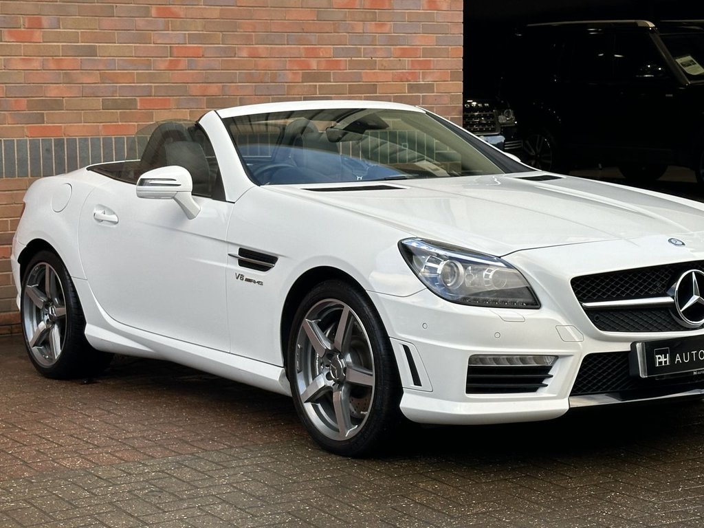USED 2015 55 MERCEDES-BENZ SLK 5.5 SLK55 V8 AMG Convertible 2dr Petrol SpdS+7GT Euro 6 (s/s) (421 ps) FULL MERCEDES HISTORY|PAN ROOF