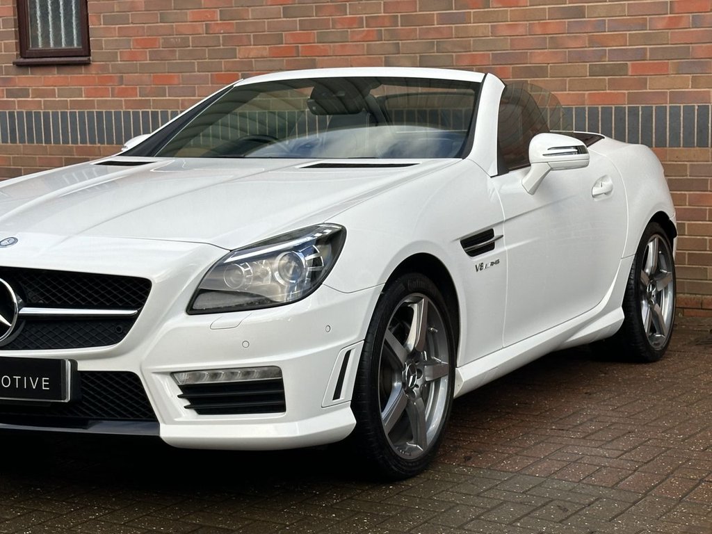 USED 2015 55 MERCEDES-BENZ SLK 5.5 SLK55 V8 AMG Convertible 2dr Petrol SpdS+7GT Euro 6 (s/s) (421 ps) FULL MERCEDES HISTORY|PAN ROOF