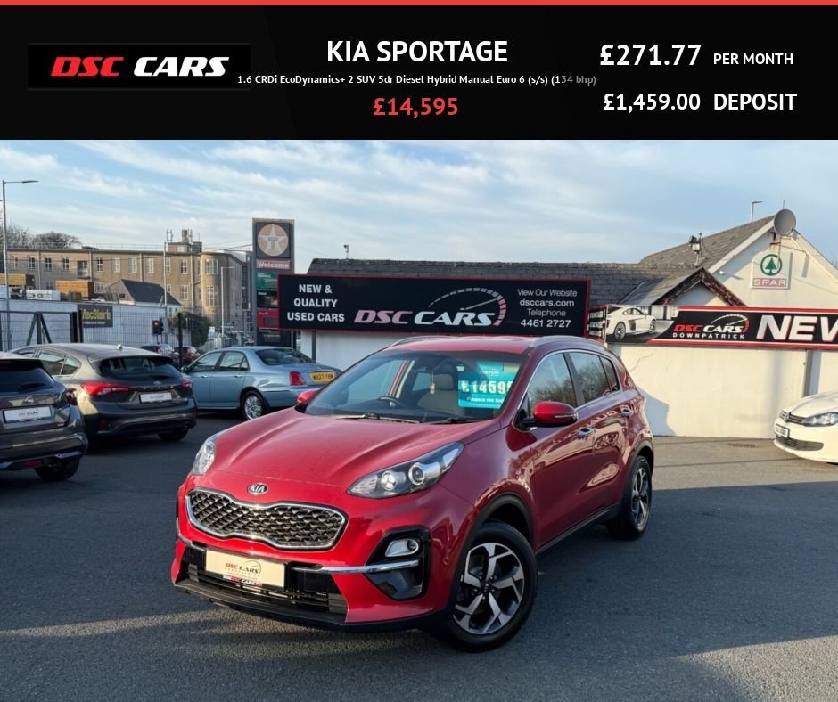 USED 2020 69 KIA SPORTAGE 1.6 CRDi EcoDynamics+ 2 SUV 5dr Diesel Hybrid Manual Euro 6 (s/s) (134 bhp) SAT NAV / APPLE CAR PLAY / DAB