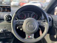 USED 2017 17 AUDI A1 1.4 TFSI S line Sportback 5dr Petrol S Tronic Euro 6 (s/s) (125 ps) REAR PARKING SENSORS+  DAYTIME RUNNING LIGHTS+  PRIVACY GLASS+  HALF LEATHER+  LEATHER STEERING WHEEL+  TRACTION CONTROL+  TYRE PRESSURE MONITORING SYSTEM+  CRUISE CONTROL+  AUTO HEADLIGHTS+  CLIMATE CONTROL+  BLUETOOTH+  SAT NAV+  S LINE DESIGN+  17 INCH ALLOY WHEEL+