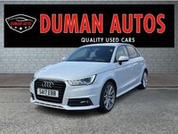 USED 2017 17 AUDI A1 1.4 TFSI S line Sportback 5dr Petrol S Tronic Euro 6 (s/s) (125 ps) REAR PARKING SENSORS+  DAYTIME RUNNING LIGHTS+  PRIVACY GLASS+  HALF LEATHER+  LEATHER STEERING WHEEL+  TRACTION CONTROL+  TYRE PRESSURE MONITORING SYSTEM+  CRUISE CONTROL+  AUTO HEADLIGHTS+  CLIMATE CONTROL+  BLUETOOTH+  SAT NAV+  S LINE DESIGN+  17 INCH ALLOY WHEEL+