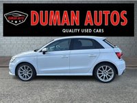 USED 2017 17 AUDI A1 1.4 TFSI S line Sportback 5dr Petrol S Tronic Euro 6 (s/s) (125 ps) REAR PARKING SENSORS+  DAYTIME RUNNING LIGHTS+  PRIVACY GLASS+  HALF LEATHER+  LEATHER STEERING WHEEL+  TRACTION CONTROL+  TYRE PRESSURE MONITORING SYSTEM+  CRUISE CONTROL+  AUTO HEADLIGHTS+  CLIMATE CONTROL+  BLUETOOTH+  SAT NAV+  S LINE DESIGN+  17 INCH ALLOY WHEEL+