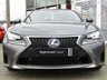 USED 2017 17 LEXUS RC 2.5 300h F Sport Coupe 2dr Petrol Hybrid CVT Euro 6 (s/s) (223 ps) STUNNING &pound;25 ROAD TAX, LEXUS RC 2.5 300H F SPORT COUPE PETROL HYBRID AUTO 223 BHP. Finished in MERCURY GREY MET with Full BLACK CLIMATE LEATHER TRIM. This sleek coupe is a real head turner. Its best features are its Futuristic looks, Well-built interior and very Quiet when cruising. Other features include Sat Nav, Rear View Camera, Alloys, Heated and ventilated Leather seats, DAB Radio, B/Tooth, Power folding mirrors and much more. Just Serviced with History.