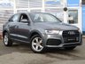 USED 2018 68 AUDI Q3 1.4 TFSI CoD Sport SUV 5dr Petrol S Tronic Euro 6 (s/s) (150 ps) Finished in MONSOON GREY METALLIC with contrasting GREY SPORTS Trim.  This Audi Q3 is a upmarket, compact SUV. It offers plenty of space, Great fun to drive and lots of high tech features. Spec includes Sat Nav, Power Folding Door Mirrors, Cruise Copntrol, 17" Alloys, DAB Radio, Rear Park Sensors, B/Tooth and much more. Serviced at 37032 miles, 45258 miles, 53095 miles and on arrival at 59746 miles.