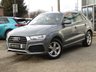 USED 2018 68 AUDI Q3 1.4 TFSI CoD Sport SUV 5dr Petrol S Tronic Euro 6 (s/s) (150 ps) Finished in MONSOON GREY METALLIC with contrasting GREY SPORTS Trim.  This Audi Q3 is a upmarket, compact SUV. It offers plenty of space, Great fun to drive and lots of high tech features. Spec includes Sat Nav, Power Folding Door Mirrors, Cruise Copntrol, 17" Alloys, DAB Radio, Rear Park Sensors, B/Tooth and much more. Serviced at 37032 miles, 45258 miles, 53095 miles and on arrival at 59746 miles.