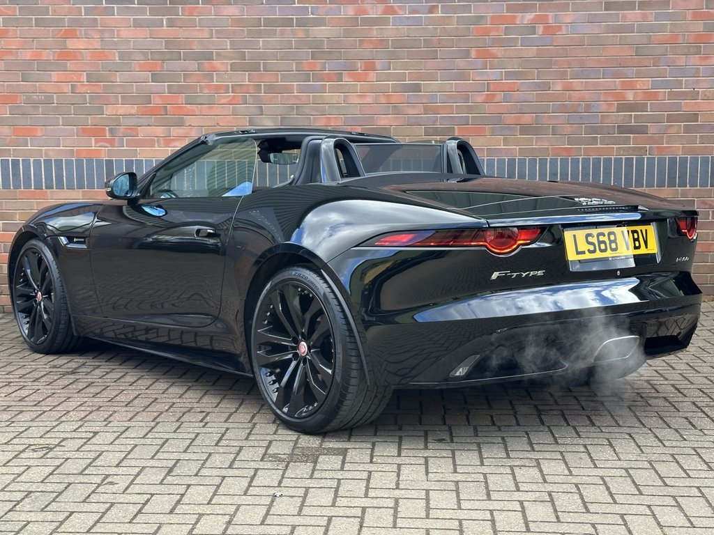 USED 2018 68 JAGUAR F-TYPE 2.0i GPF R-Dynamic Convertible 2dr Petrol Auto Euro 6 (s/s) (300 ps) BLACK PACK|1 YEAR WARRANTY