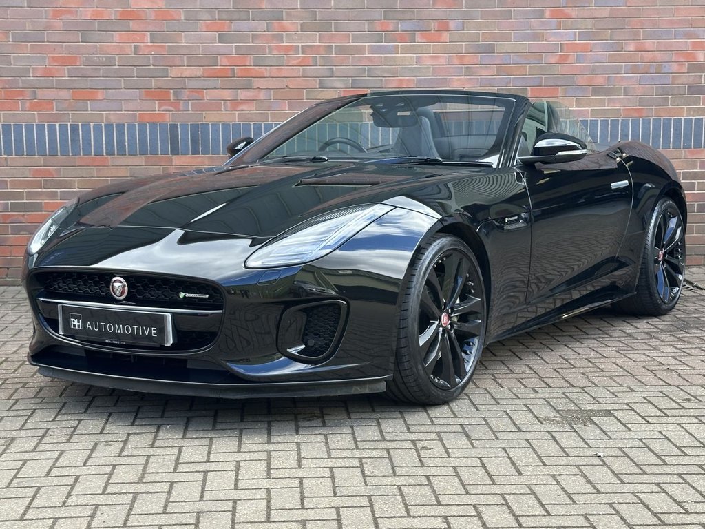 USED 2018 68 JAGUAR F-TYPE 2.0i GPF R-Dynamic Convertible 2dr Petrol Auto Euro 6 (s/s) (300 ps) BLACK PACK|1 YEAR WARRANTY