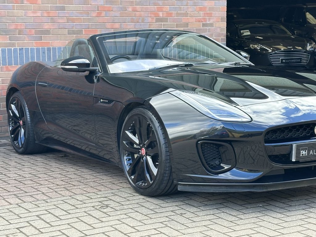 USED 2018 68 JAGUAR F-TYPE 2.0i GPF R-Dynamic Convertible 2dr Petrol Auto Euro 6 (s/s) (300 ps) BLACK PACK|1 YEAR WARRANTY