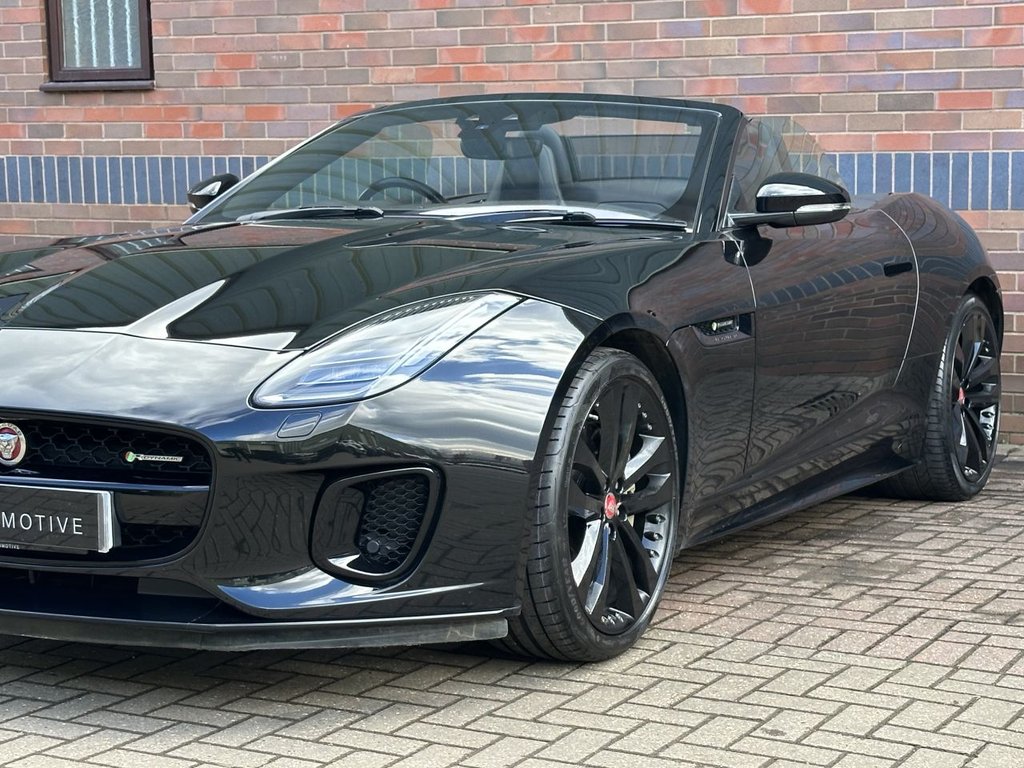 USED 2018 68 JAGUAR F-TYPE 2.0i GPF R-Dynamic Convertible 2dr Petrol Auto Euro 6 (s/s) (300 ps) BLACK PACK|1 YEAR WARRANTY
