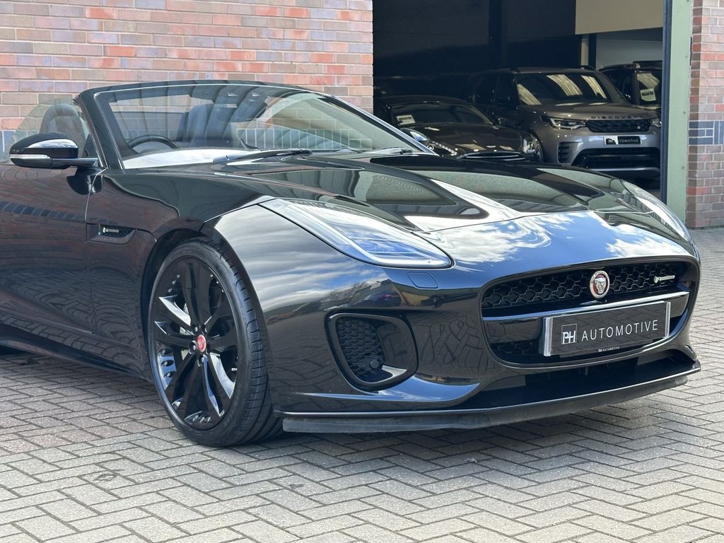 USED 2018 68 JAGUAR F-TYPE 2.0i GPF R-Dynamic Convertible 2dr Petrol Auto Euro 6 (s/s) (300 ps) BLACK PACK|1 YEAR WARRANTY