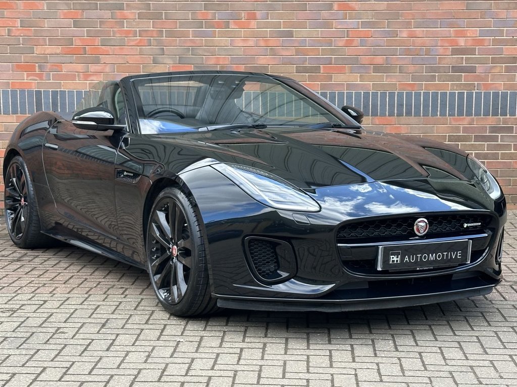 USED 2018 68 JAGUAR F-TYPE 2.0i GPF R-Dynamic Convertible 2dr Petrol Auto Euro 6 (s/s) (300 ps) BLACK PACK|1 YEAR WARRANTY