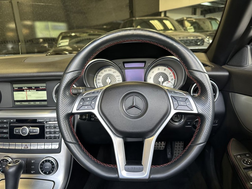 USED 2014 64 MERCEDES-BENZ SLK 1.8 SLK200 AMG Sport Convertible 2dr Petrol G-Tronic+ Euro 5 (s/s) (184 ps) AIRSCARF|HTD SEAT|1 YEAR WARRANTY