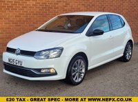 USED 2015 15 VOLKSWAGEN POLO 1.2 TSI BlueMotion Tech SE Design Hatchback 5dr Petrol Manual Euro 6 (s/s) (90 ps) 