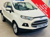 USED 2015 65 FORD ECOSPORT 1.5 TDCi Zetec SUV 5 Door Diesel Manual 2WD Euro 6 (95 ps) 7 SERVICES TO 56,548 MILES