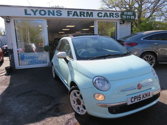2015 15 Fiat 500 1.2 Lounge Hatchback 3dr Petrol Manual Euro 6 (s/s) (69 bhp) *ELECTRIC SUNROOF*