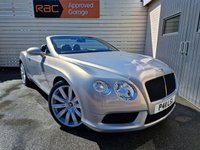 USED 2013 63 BENTLEY CONTINENTAL 4.0 V8 GTC Convertible 2dr Petrol Auto 4WD Euro 5 (507 ps) FULL - BENTLEY -  SERVICE - HISTORY