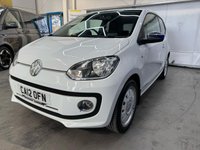 USED 2012 12 VOLKSWAGEN UP! 1.0 up! White Hatchback 3dr Petrol Manual Euro 5 (75 ps) Heated Seats, Satellite Navigation, Cruise Control