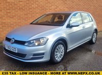 USED 2013 63 VOLKSWAGEN GOLF 1.2 TSI BlueMotion Tech S Hatchback 5dr Petrol Manual Euro 5 (s/s) (85 ps) LOW INSURANCE - FULL HISTORY.