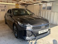 USED 2018 18 KIA STINGER 2.0 T-GDi GT-Line S Gran Turismo 5dr Petrol Auto Euro 6 (s/s) (244 bhp)+1 FORMER KEEPER+2 KEYS+FSH 11 STAMPS+PANORAMIC SUNROOF+LEATHER SEATS+MEDIA+APPS 2 KEYS+FSH 11 STAMPS+CLIMATE+1 FORMER KEEPER+PANORAMIC SUNROOF+FULL LEATHER SEATS+18" ALLOYS+BLUETOOTH+MEDIA+NAV+CRUISE+PARKING SENSORS+HEATED FRONT SEATS+REVERSE CAMERA+HPI CLEAR