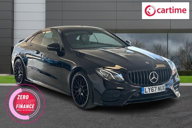 View our Mercedes-Benz E-Class 2.0 E220d AMG Line Coupe 2dr Diesel G-Tronic+ Euro 6 (s/s) (194 ps) &pound;2,220 Upgraded Extras, 20in AMG Alloys, Night Pack / Privacy Glass, Heated Seats, Reverse Camera