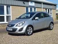 USED 2012 62 VAUXHALL CORSA 1.2i ecoFLEX 16V SXi Hatchback 3dr Petrol Manual Euro 5 (s/s) (A/C) (85 ps) www.suffolkcarcentre.co.uk - Located at Reydon