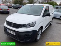 USED 2021 70 PEUGEOT PARTNER 1.5 BlueHDi 950 LWB Crew Cab , 61,700 miles, 1 owner, Full Service History, Euro 6, ULEZ, 5-speed, A/C, Bluetooth & more! Final price +VAT @ 20%! APPROVED CARS AND FINANCE ARE PLEASED TO OFFER THIS PEUGEOT PARTNER 1.5 BLUEDi 950 PROFESSIONAL LONG IN WHITE WITH 61,700 MILES AND A FULL SERVICE HISTORY, 1 OWNER FROM NEW, ULEZ COMPLIANT EURO 6 DIESEL LONG WHEEL BASE CREW CAB WITH 3 REAR SEAT WITH A GREAT SPEC SUCH AS A  5 SPEED MANUAL GEARBOX, AIR CONDITIONING, BLUETOOTH CONNECTIVITY, 16 INCH STEEL WHEELS, 8 INCH TOUCHSCREEN DISPLAY, ULL STEEL BULKHEAD, ELECTRIC WINDOWS, ELECTRIC MIRRORS, DAB RADIO, REAR PARKING SENSORS,  AND MUCH MUCH MORE!