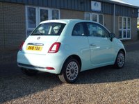 USED 2018 18 FIAT 500 1.2 Lounge Hatchback 3dr Petrol Manual Euro 6 (s/s) (69 bhp) www.suffolkcarcentre.co.uk - Located at Lowestoft