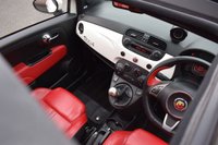 USED 2013 13 ABARTH 595 1.4 T-Jet Turismo Hatchback 3dr Petrol Manual Euro 5 (160 bhp) PAN ROOF / RED LEATHER / FSH