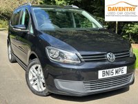 USED 2015 15 VOLKSWAGEN TOURAN 2.0 TDI BlueMotion Tech SE MPV 5dr Diesel DSG Euro 5 (s/s) (140 ps) BLUETOOTH,CRUISE CONTRO,DAB RADIO