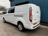 USED 2022 22 FORD TRANSIT CUSTOM 2.0 320 ECOBLUE LIMITED CREW CAB VAN, DOUBLE CAB,  L2, H1, 6 SEATS, 130PS (CA22 ZZT) Delivery and Finance available. 25+ years in business. RAC Approved Dealer
