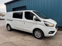 USED 2022 22 FORD TRANSIT CUSTOM 2.0 320 ECOBLUE LIMITED CREW CAB VAN, DOUBLE CAB,  L2, H1, 6 SEATS, 130PS (CA22 ZZT) Delivery and Finance available. 25+ years in business. RAC Approved Dealer
