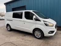 USED 2022 22 FORD TRANSIT CUSTOM 2.0 320 ECOBLUE LIMITED CREW CAB VAN, DOUBLE CAB,  L2, H1, 6 SEATS, 130PS (CA22 ZZT) Delivery and Finance available. 25+ years in business. RAC Approved Dealer