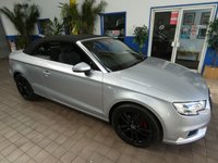 USED 2017 17 AUDI A3 CABRIOLET 2.0 TDI Sport Convertible 2dr Diesel Manual Euro 6 (s/s) (150 ps) LOW MILEAGE SAT NAV CRUISE CONTROL PARKING SENSORS 2 OWNERS SERVICE HISTORY