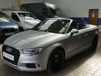 USED 2017 17 AUDI A3 CABRIOLET 2.0 TDI Sport Convertible 2dr Diesel Manual Euro 6 (s/s) (150 ps) LOW MILEAGE SAT NAV CRUISE CONTROL PARKING SENSORS 2 OWNERS SERVICE HISTORY
