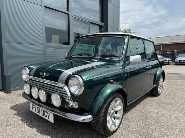 2001 51 Rover MINI 1.3i Cooper Sport Saloon 2dr Petrol Manual (164 g/km, 85 bhp)-2 Owner Car From New-Late Registration On a 51 Plate-Finished In British Racing Green Metallic With a Silver Roof,Mirrors & Bonnet Stripes. Great Value & a Fantastic Opportunity To Own One Of The Last Registered Rover Mini Cooper Sports.