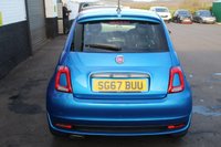 USED 2017 S FIAT 500 1.2 S Hatchback 3dr Petrol Manual Euro 6 (s/s) (69 bhp) FINISHED IN ELECTRONICA BLUE