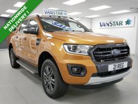 USED 2021 21 FORD RANGER 2.0 EBL 213 BHP WILDTRAK 4WD AUTO CANOPY ( NO VAT ! ) 2 OWNERS | GLAZED CANOPY | 3 X DEALER SERVICES