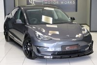 USED 2021 71 TESLA Model 3 DUAL MOTOR LONG RANGE 4WD PAN ROOF SURROUND VIEW BODYKIT 18"s