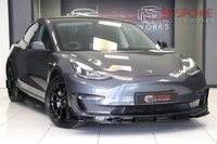 USED 2021 71 TESLA Model 3 DUAL MOTOR LONG RANGE 4WD PAN ROOF SURROUND VIEW BODYKIT 18"s