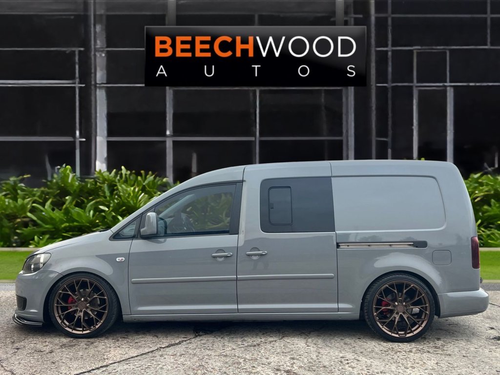 USED 2013 13 VOLKSWAGEN CADDY MAXI 1.6 TDi C20 Maxi Panel Van 5dr Diesel Manual FWD (155 g/km, 101 bhp) REAR BED CONVERSION